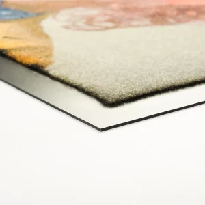 Rohož ako reklamný darček JET PRINT PATIO – detail farebného textilného povrchu a podkladu