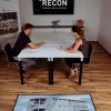 Rohož JET PRINT PATIO s fotografiou modernej budovy a logom RECON v kancelárii